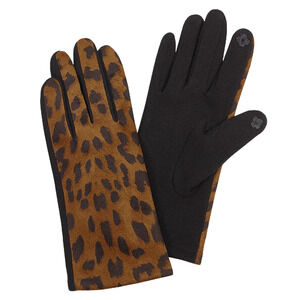 Brown Leopard Tech Gloves Adult One Size NEW